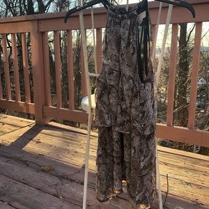 MICHAEL Michael Kors Snake Print Ruffle Top